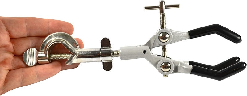 EISCO Lab Clamp for Lab Stand, Beaker Holder or Flask Clamp - Heat Resistant PVC Coated Prongs for Holding Objects up to 3.5 Inch Diameter - Boss Head Connects to Lab Stand Rods - Image 2